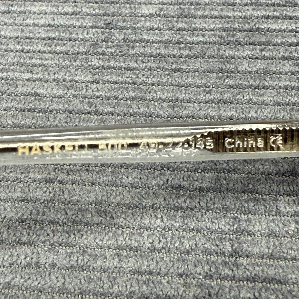 Warby‎ Parker Haskell Eyeglasses Crystal Clear Round Frames 49-22-145 Glitter